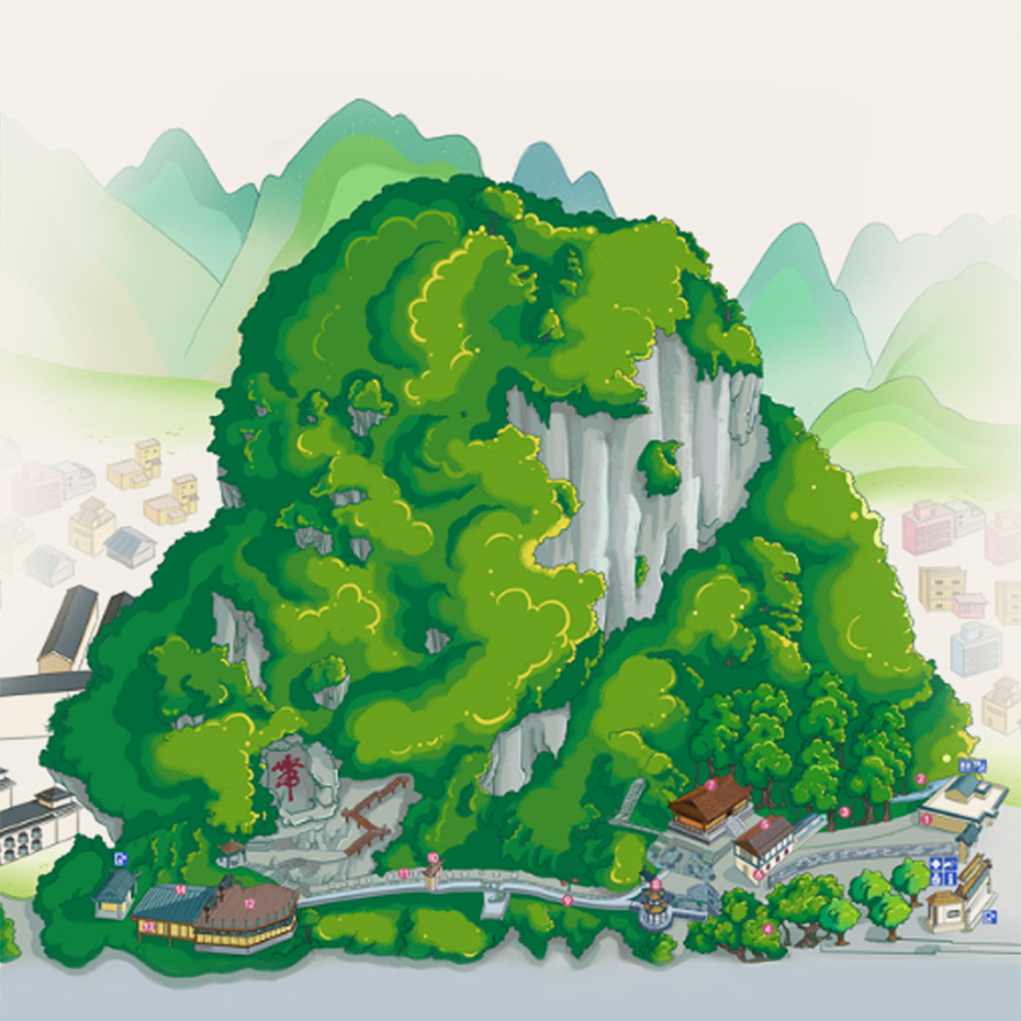山水园景区导览图